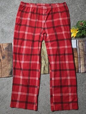 Red Plaid Fleece Pajama Pants Target Wondershop Women's Size XL